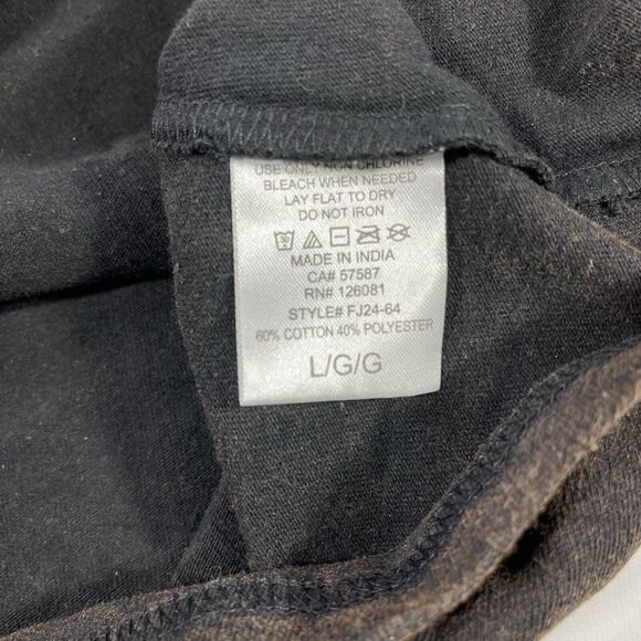 REASON BRAND T SHIRT MENS LARGE BLACK BROWN TIE DYE WANTED CASH REWARD HORSE NWT - Picture 10 of 12